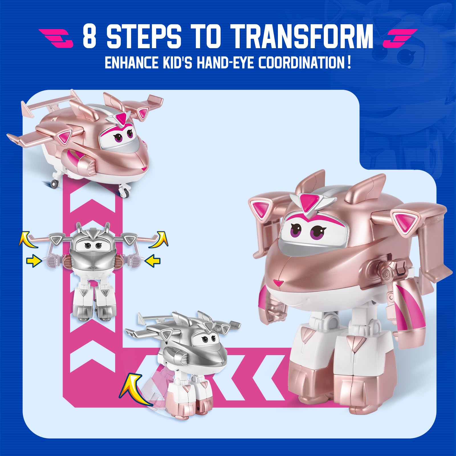 Foto 4 pulgar | Avión Transformable Toys Super Wings Golden Girl De 5 Pulgadas - Venta Internacional.