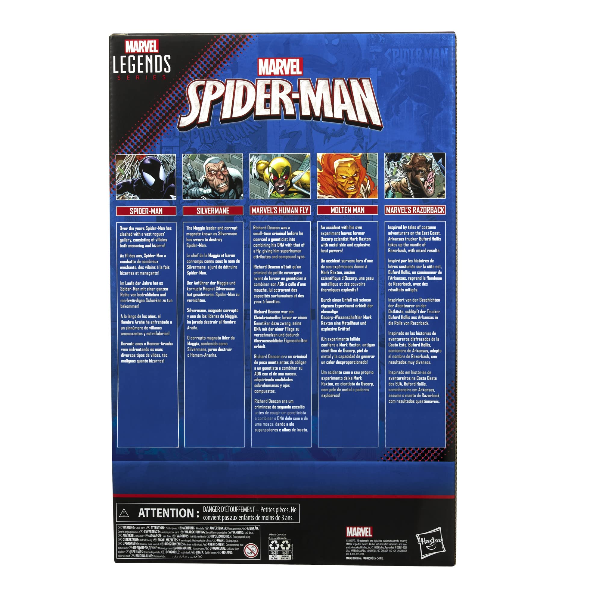 Foto 4 pulgar | Figuras De Acción Marvel Legends Series Spider-man, Paquete De 6 - Venta Internacional.