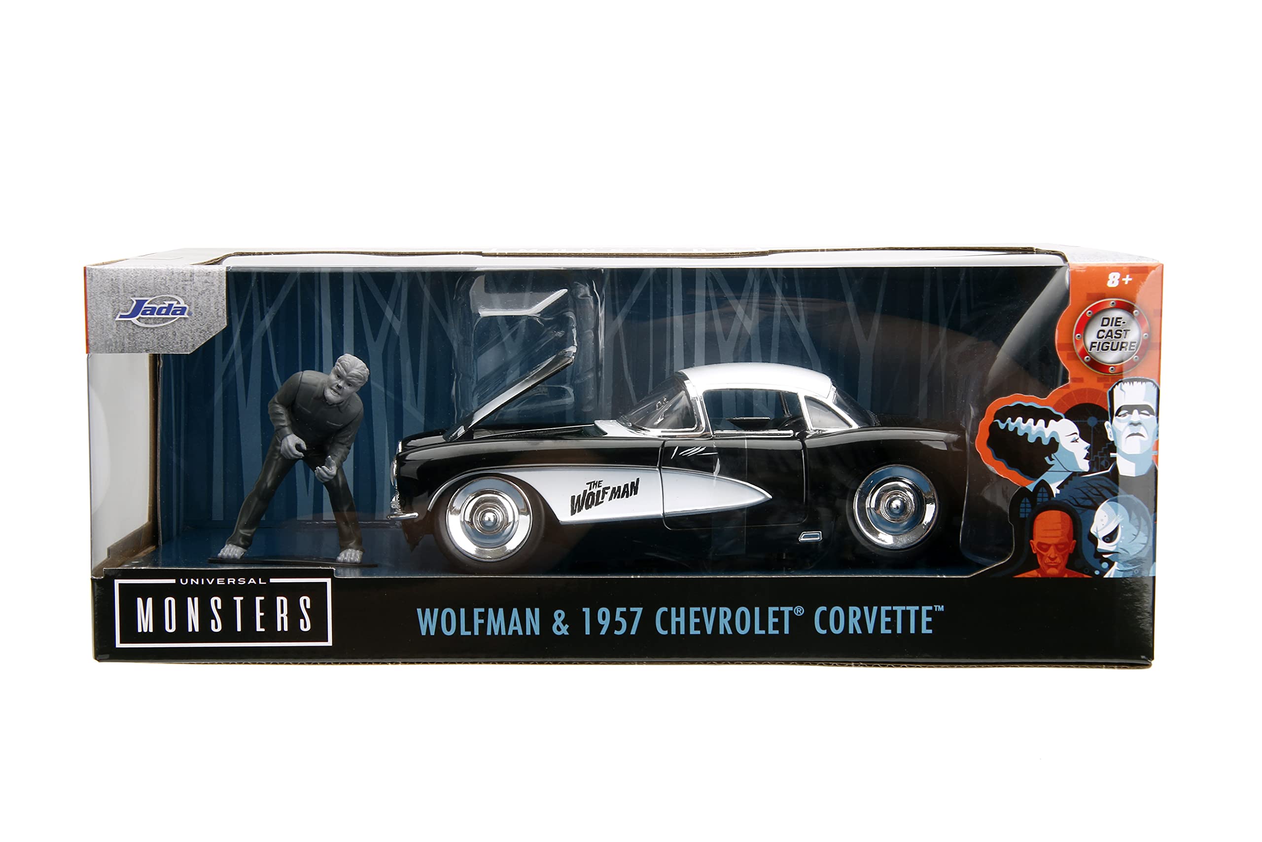 Foto 3 pulgar | Coche De Juguete Jada Toys Universal Monsters 1:24 1957 Chevy Corvette - Venta Internacional.