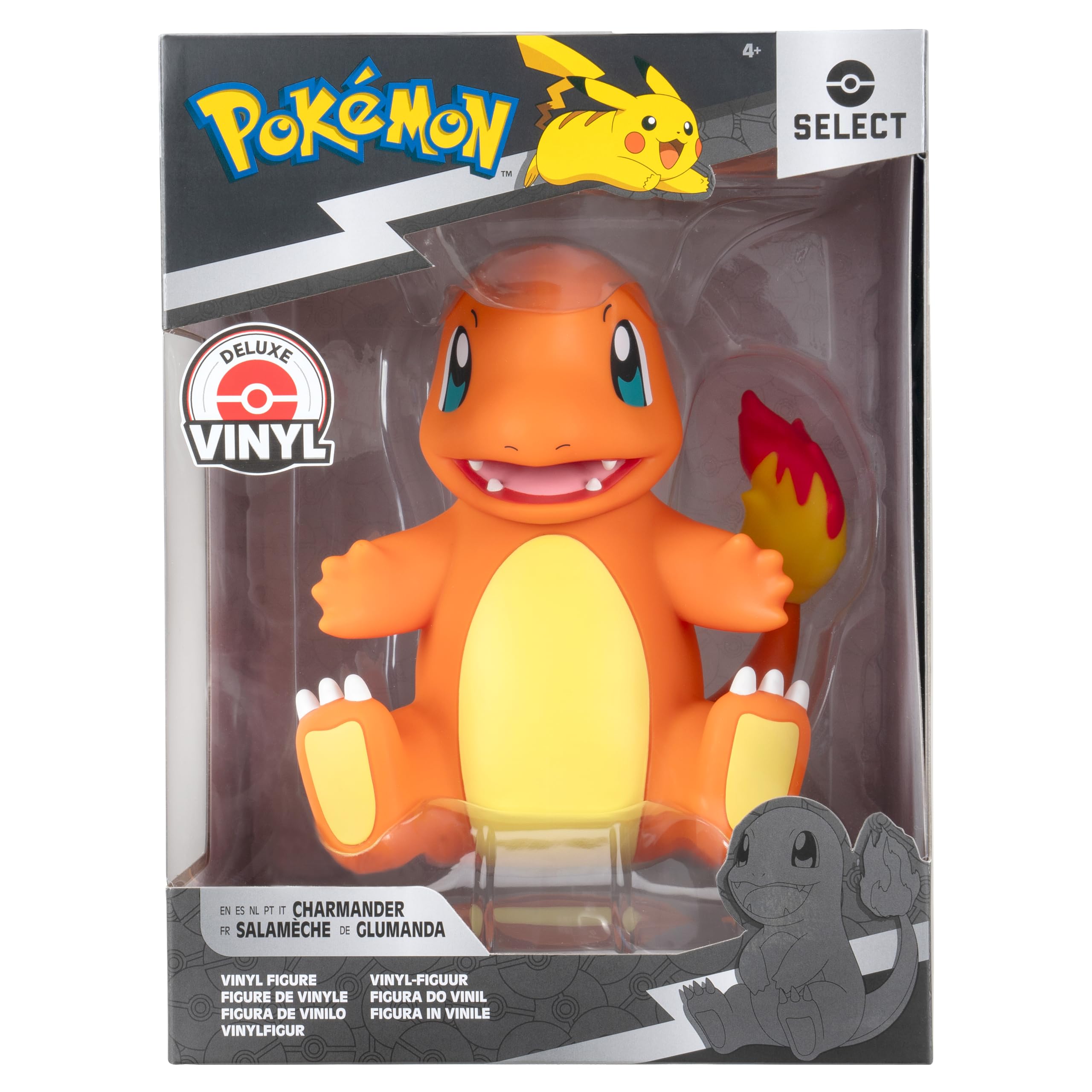 Foto 2 pulgar | Figura Pokémon Charmander Deluxe Select De Vinilo De 20 Cm - Venta Internacional.