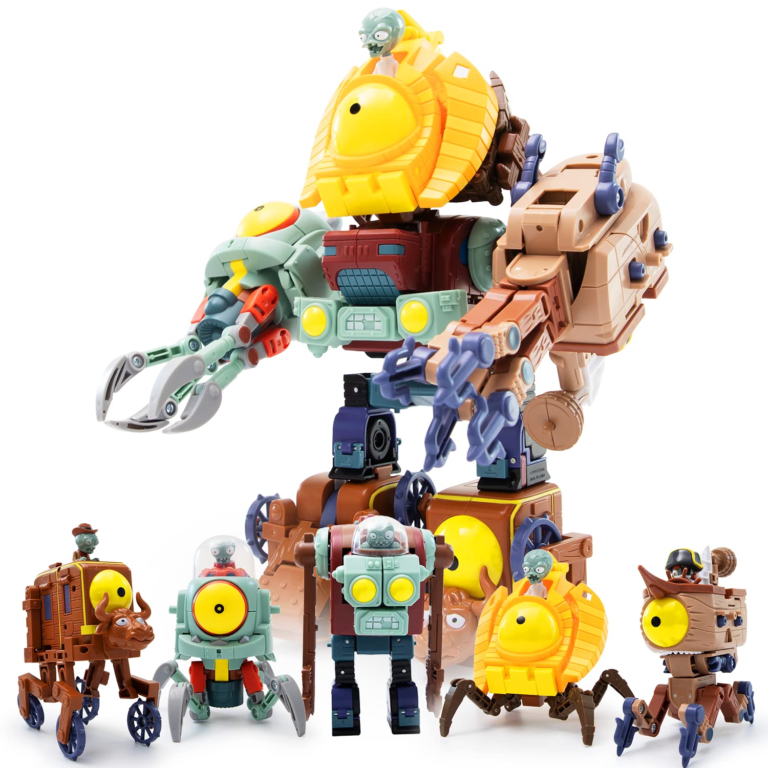 Set De Figuras De Acción Maikerry Plants Vs.zombies Boss Robot - Venta Internacional.