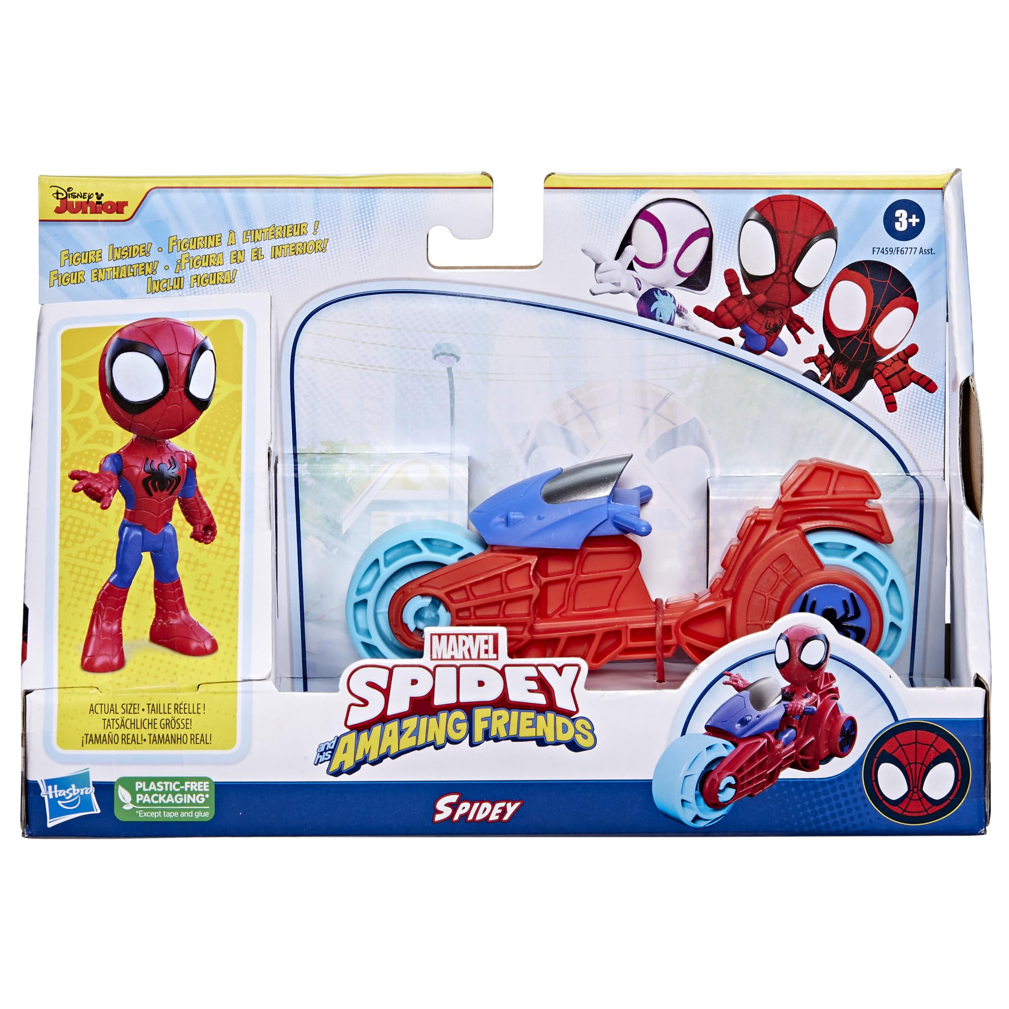 Foto 2 | Figura De Acción Hasbro Marvel Spidey Con Moto De Más De 3 Años - Venta Internacional.
