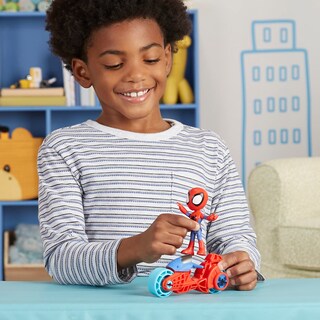 Foto 5 | Figura De Acción Hasbro Marvel Spidey Con Moto De Más De 3 Años - Venta Internacional.