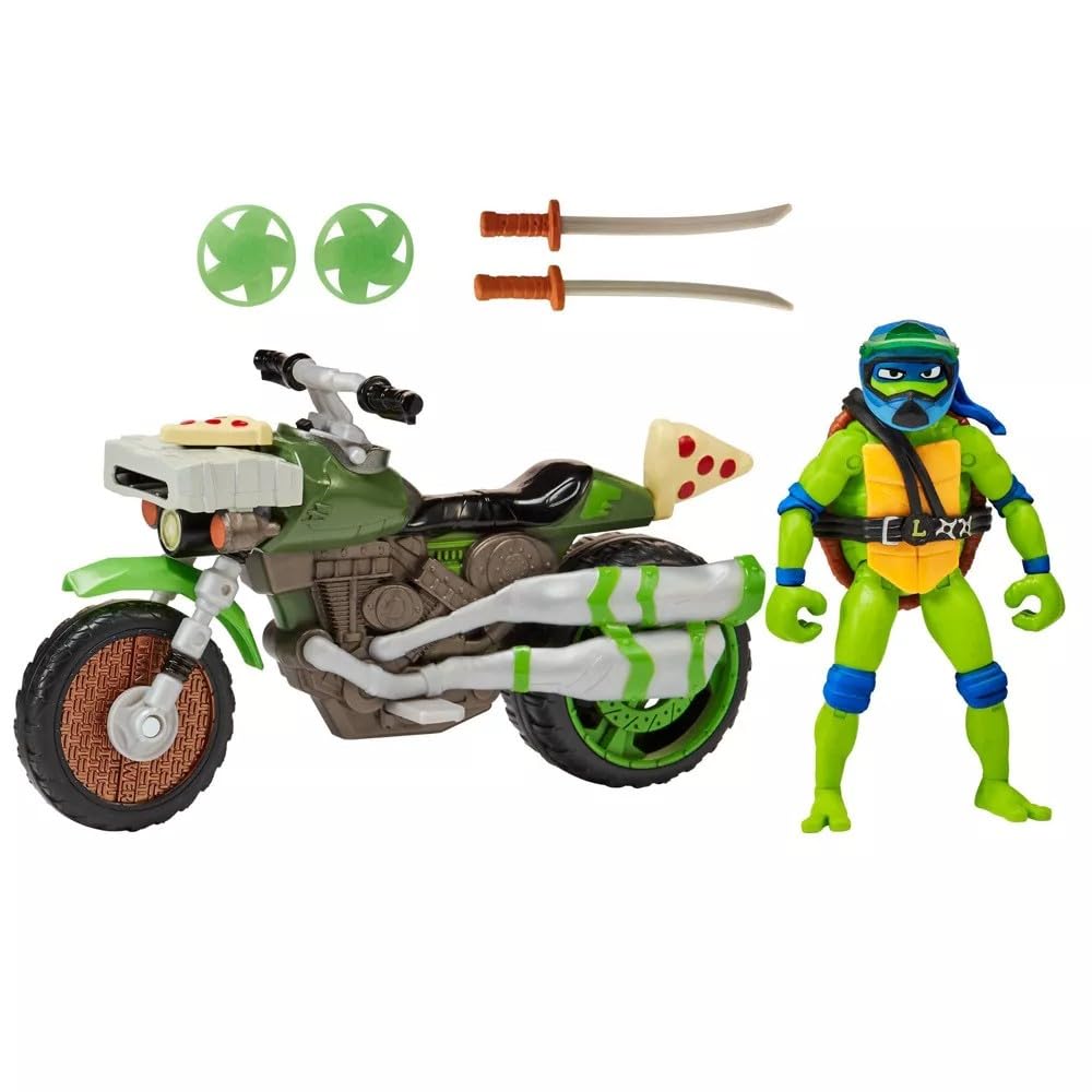 Foto 3 pulgar | Figura De Acción Teenage Mutant Ninja Turtles Leonardo Con Ciclo - Venta Internacional.