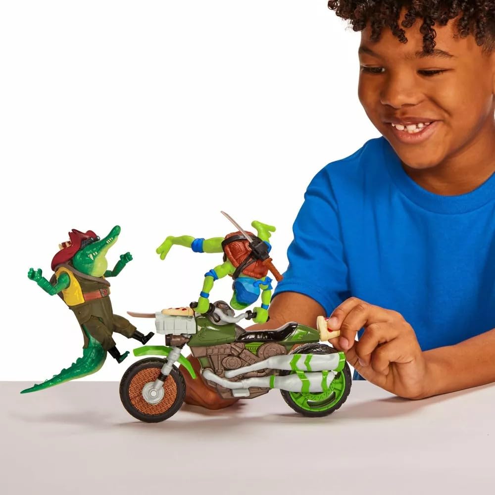 Foto 6 pulgar | Figura De Acción Teenage Mutant Ninja Turtles Leonardo Con Ciclo - Venta Internacional.