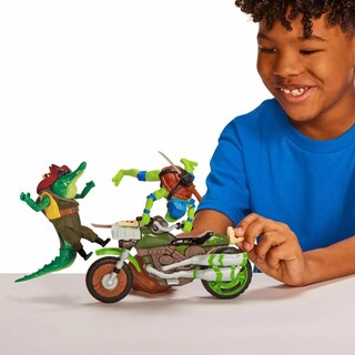Foto 5 | Figura De Acción Teenage Mutant Ninja Turtles Leonardo Con Ciclo - Venta Internacional.