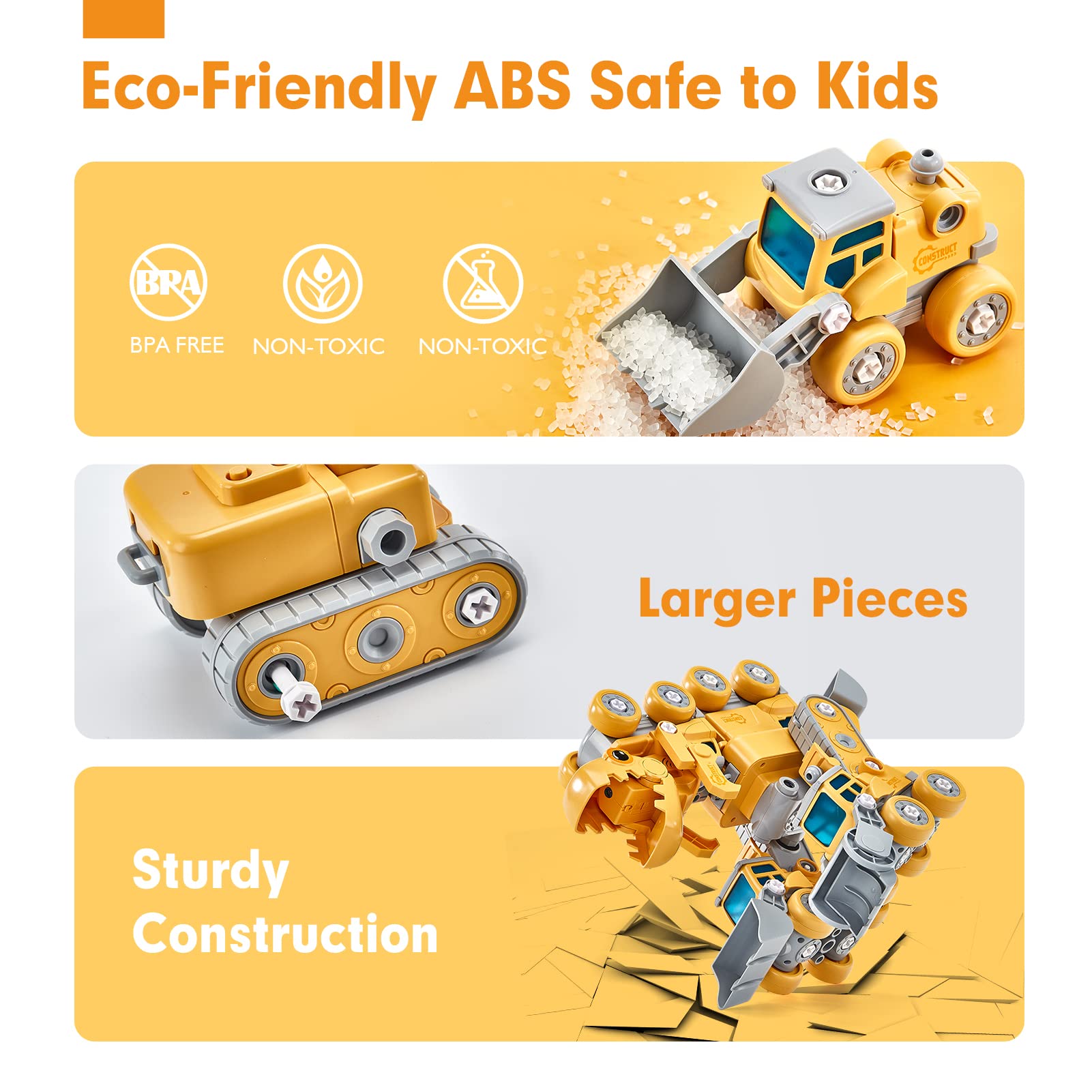 Foto 7 pulgar | Vehículo De Construcción Para Desarmar Dinosaurios, Robot, Juguete Para Niños De Más De 5 Años - Venta Internacional.
