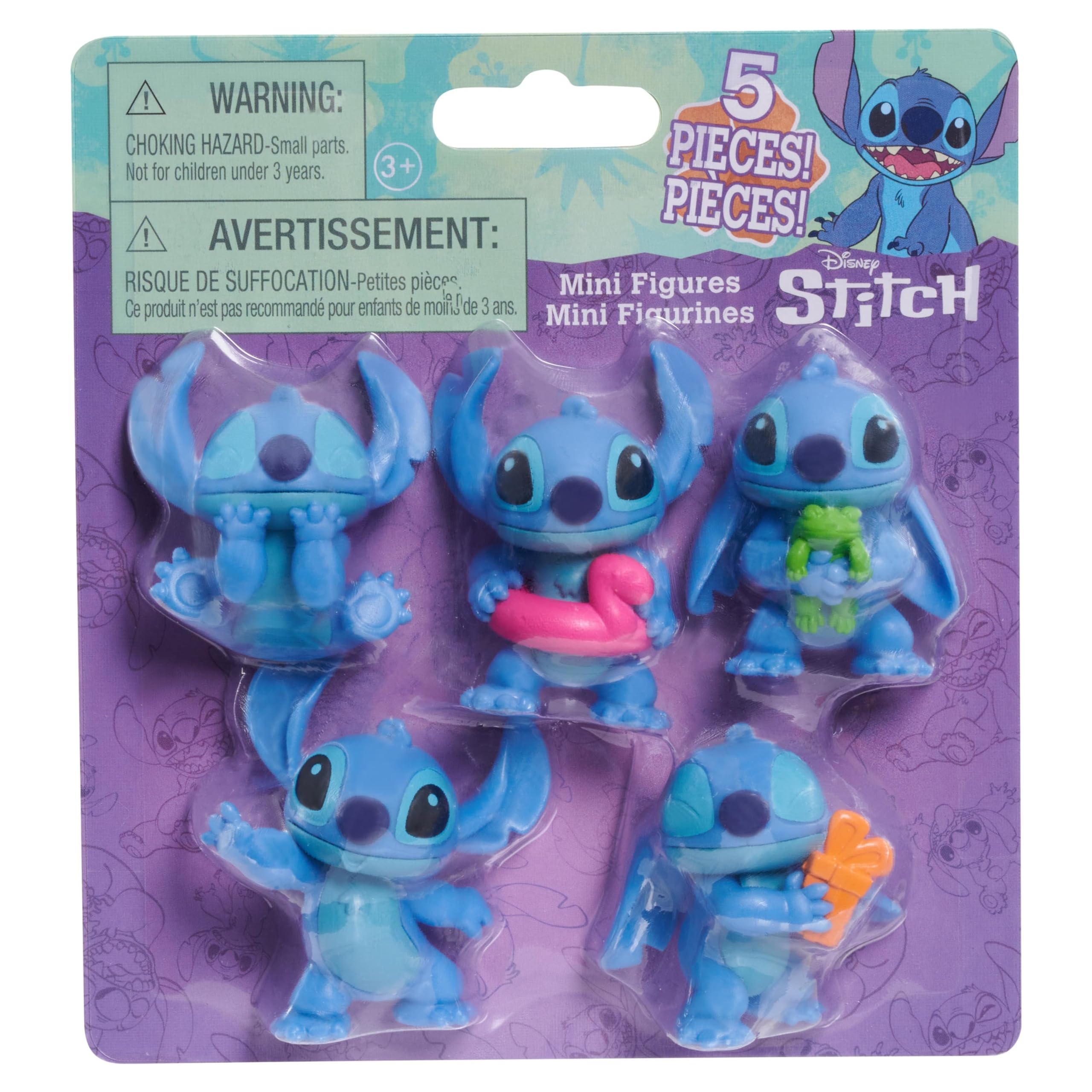 Foto 2 pulgar | Figuras Coleccionables Disney Lilo & Stitch Stitch 2.5 Pulgadas 5 Piezas- Venta Internacional