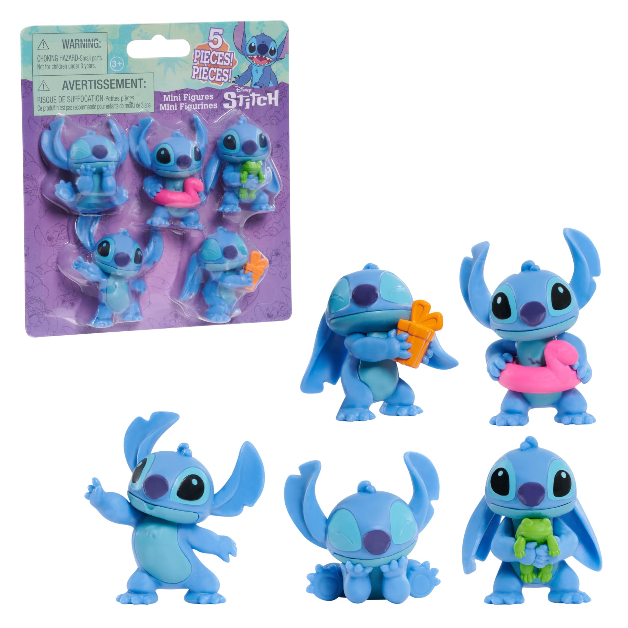 Foto 4 pulgar | Figuras Coleccionables Disney Lilo & Stitch Stitch 2.5 Pulgadas 5 Piezas- Venta Internacional