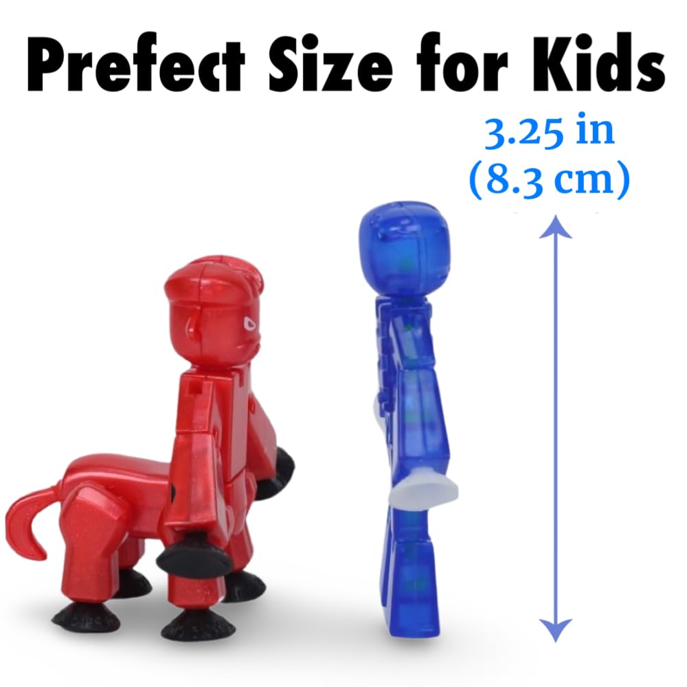 Foto 4 pulgar | Figuras de Acción Zing Stikbot Grim Indigo + Kyron Red - Venta Internacional