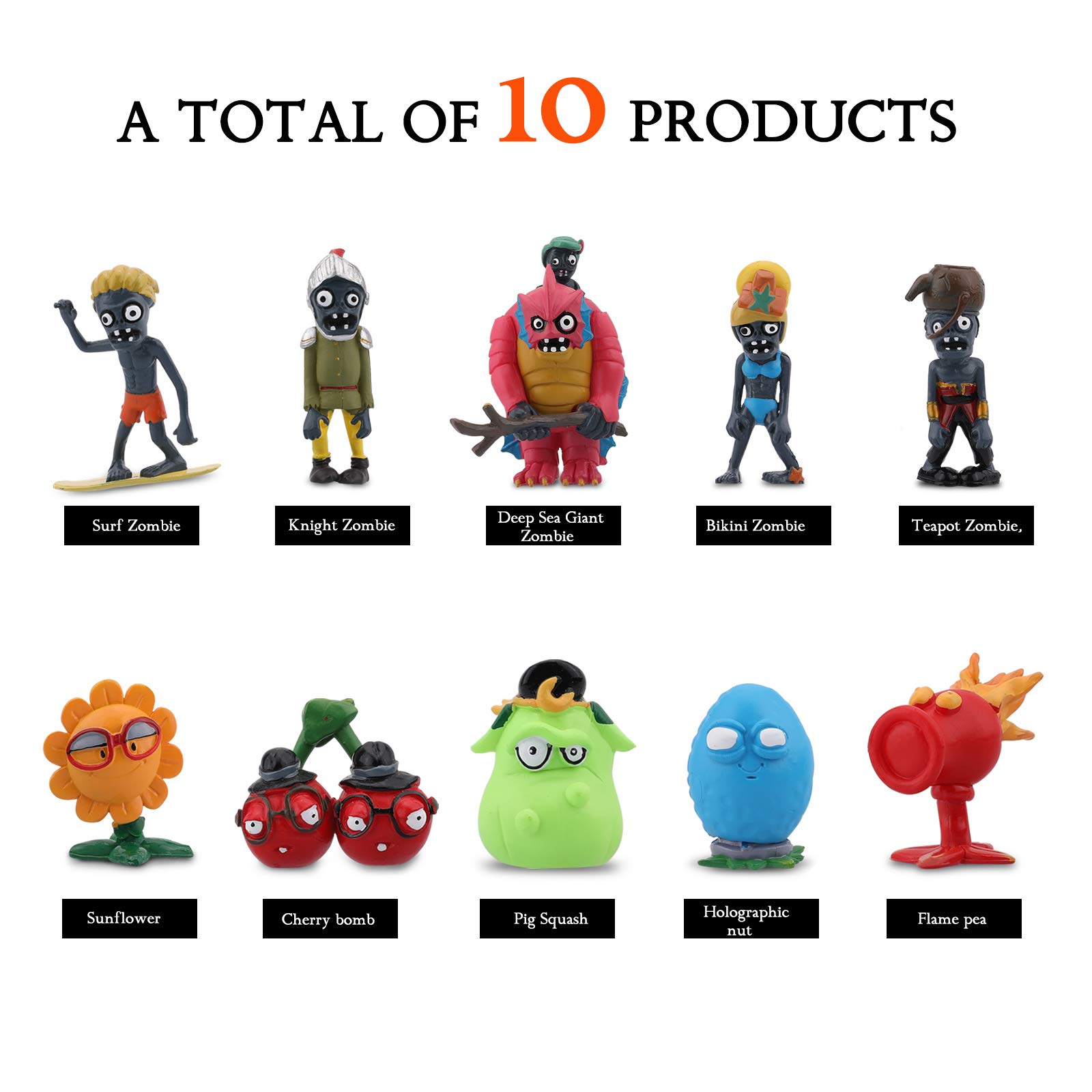 Foto 6 pulgar | Figuras de Rol Plants vs Zombies PVC Serie 2 10 Piezas - Venta Internacional
