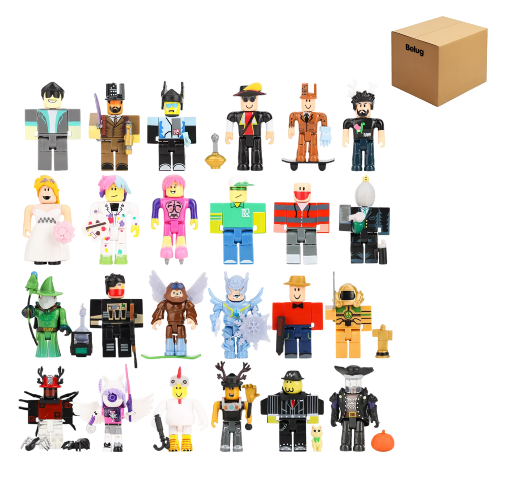 Foto 1 | 24 Piezas Virtual World Roblox Building Block Muñeca Belug, Multicolor