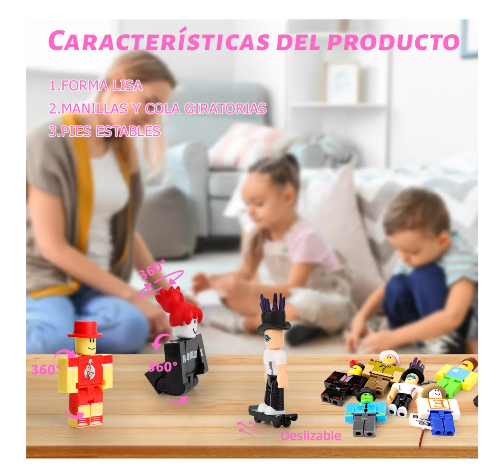 Foto 2 | 24 Piezas Virtual World Roblox Building Block Muñeca Belug, Multicolor