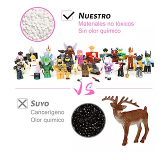 Foto 5 | 24 Piezas Virtual World Roblox Building Block Muñeca Belug, Multicolor