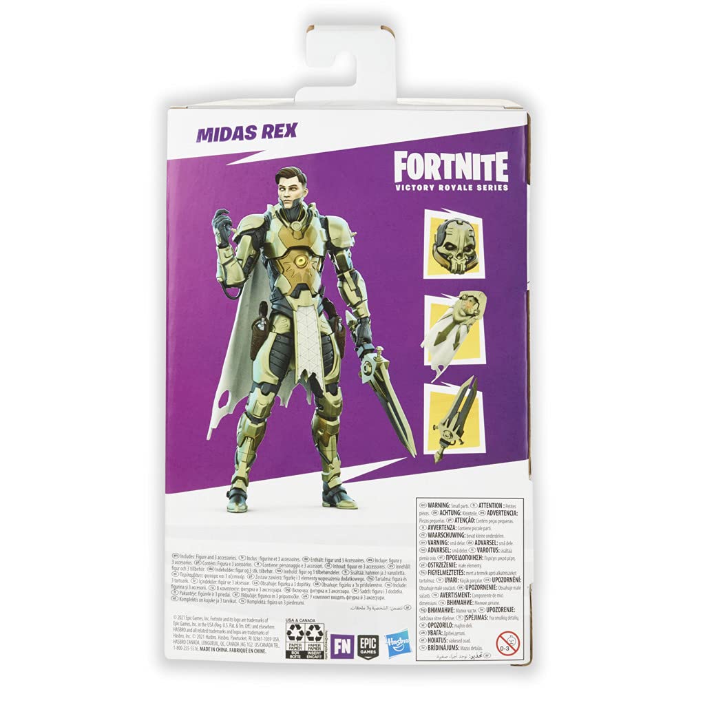 Foto 6 pulgar | Figura De Acción Fortnite Hasbro Victory Royale Midas Rex De 6 Pulgadas - Venta Internacional.