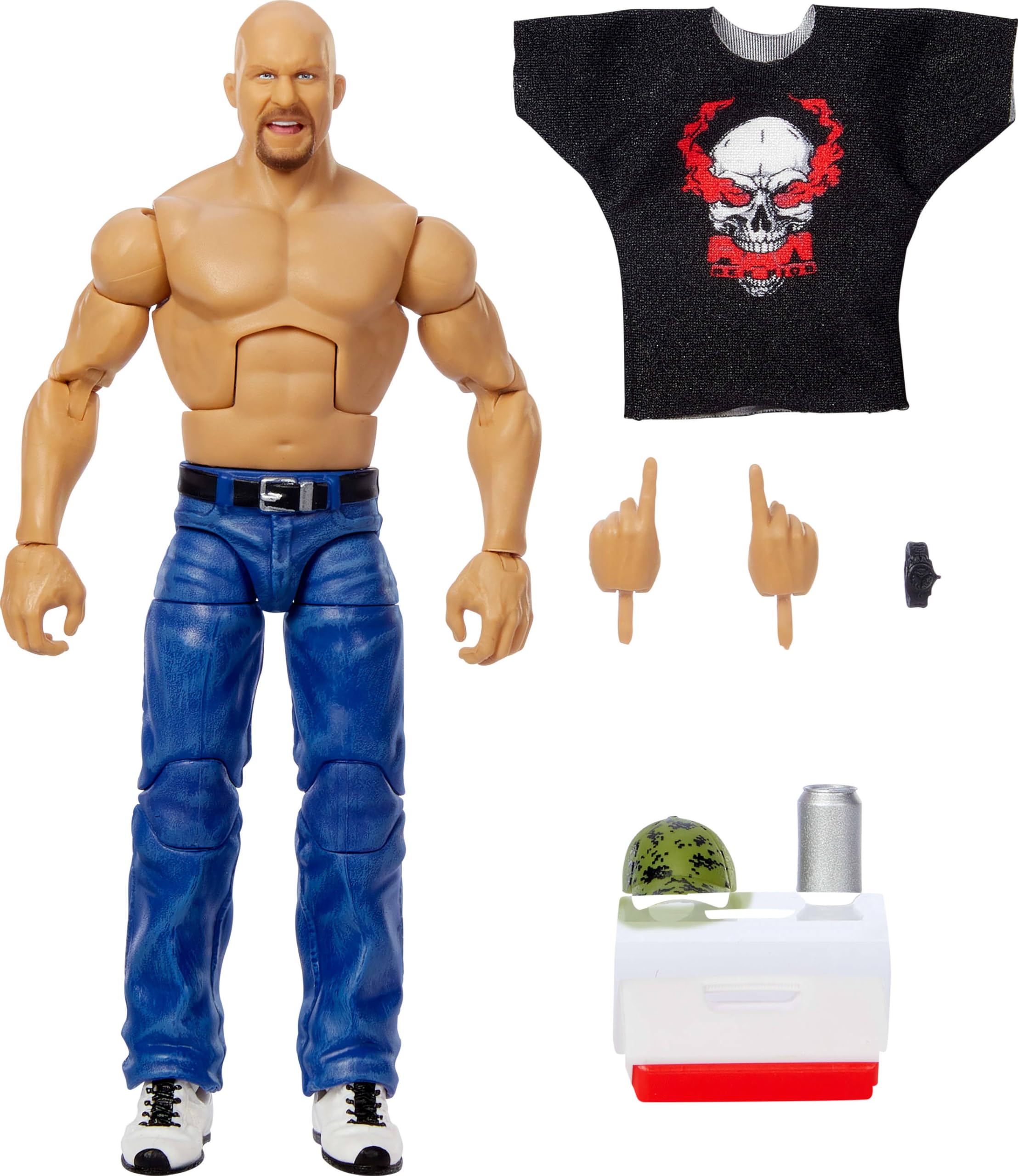 Foto 1 | Figura De Acción Mattel Wwe Top Picks Elite Stone Cold 15 Cm - Venta Internacional.