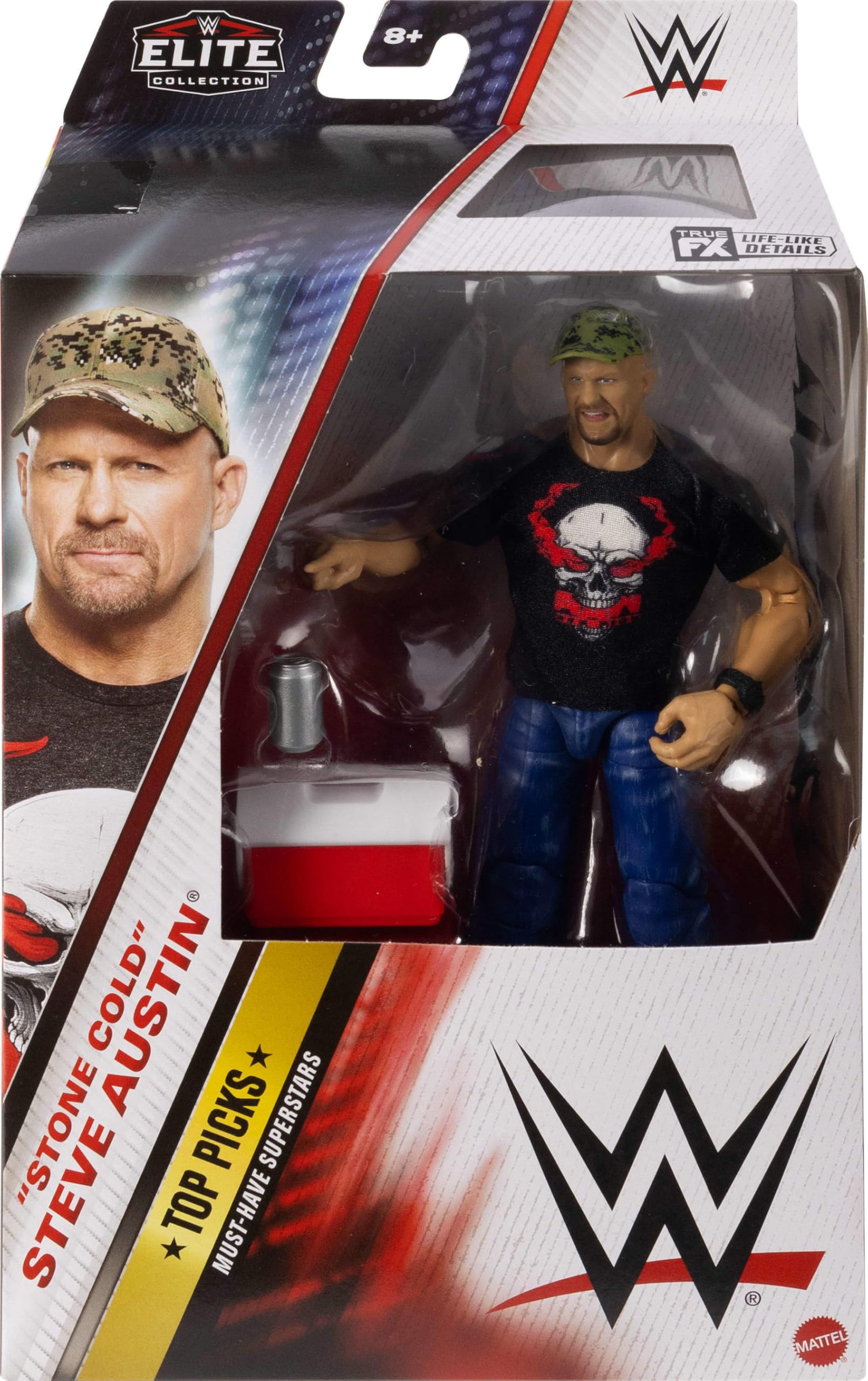 Foto 3 pulgar | Figura De Acción Mattel Wwe Top Picks Elite Stone Cold 15 Cm - Venta Internacional.