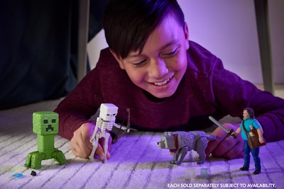 Foto 3 | Set De Figuras De Acción Mattel Minecraft Creeper De 10 Cm Con Acceso. - Venta Internacional.