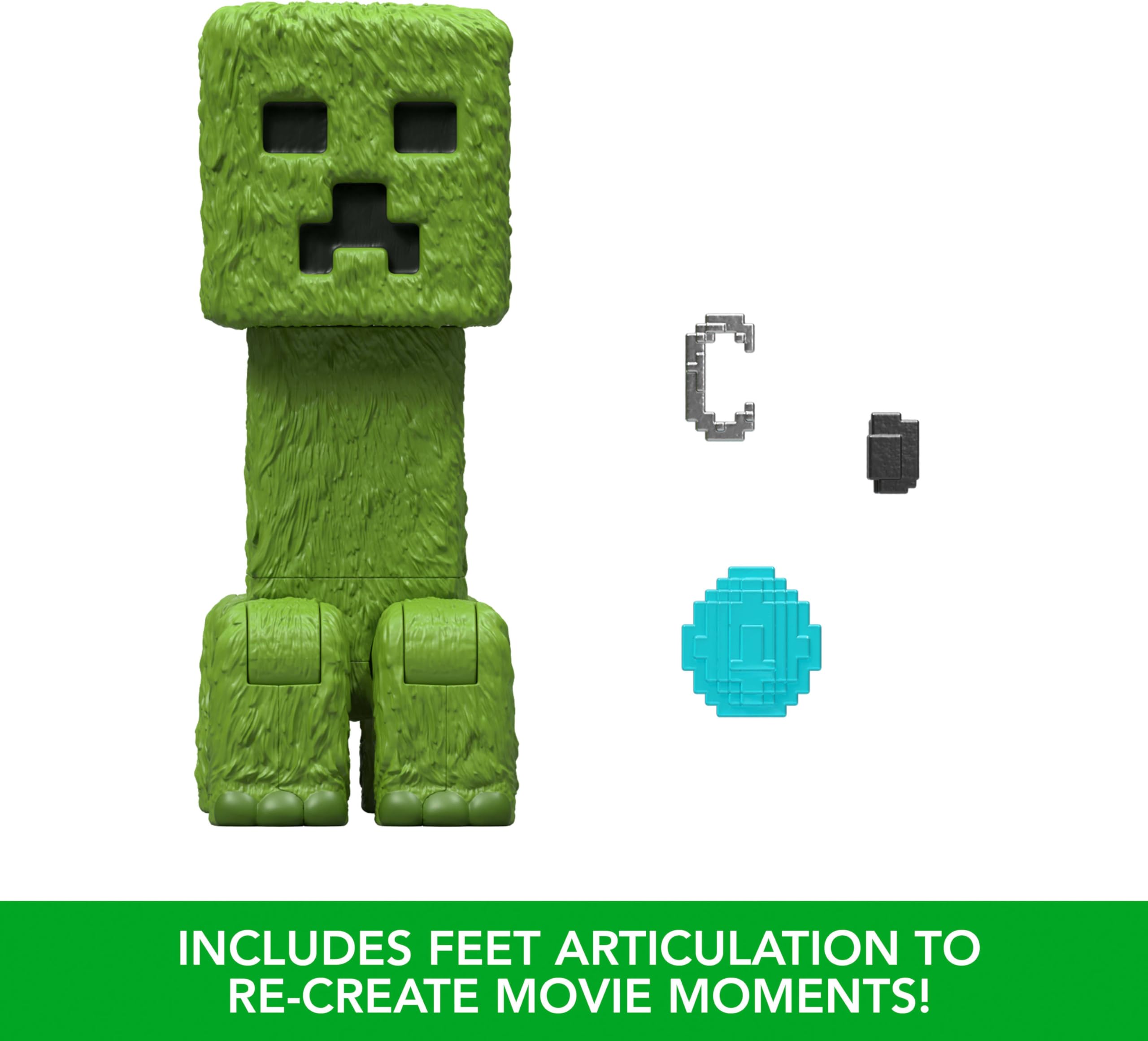 Foto 5 | Set De Figuras De Acción Mattel Minecraft Creeper De 10 Cm Con Acceso. - Venta Internacional.