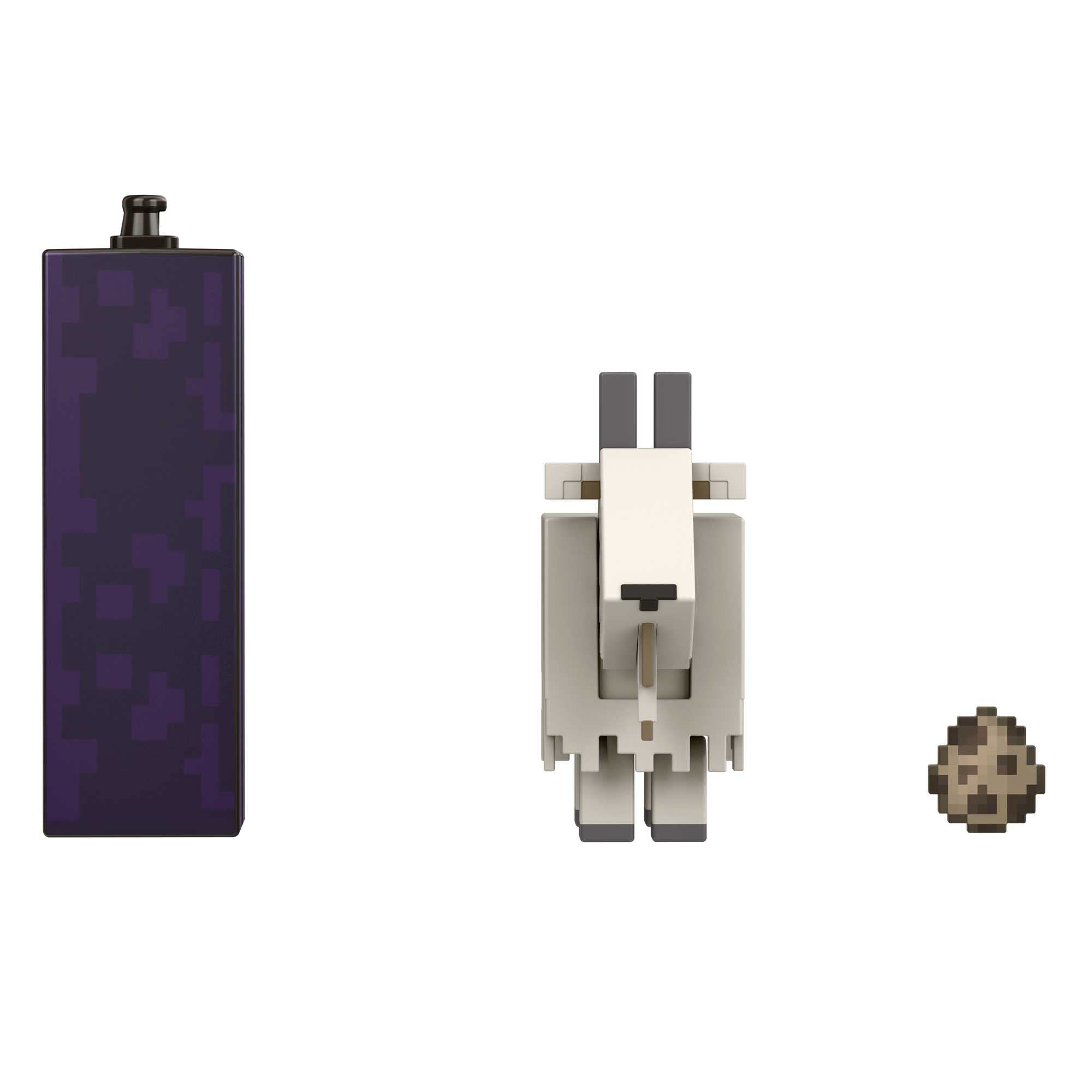 Foto 5 | Figura De Acción Mattel Minecraft Goat Con Build-a-portal De 3.25 Pulgadas - Venta Internacional.
