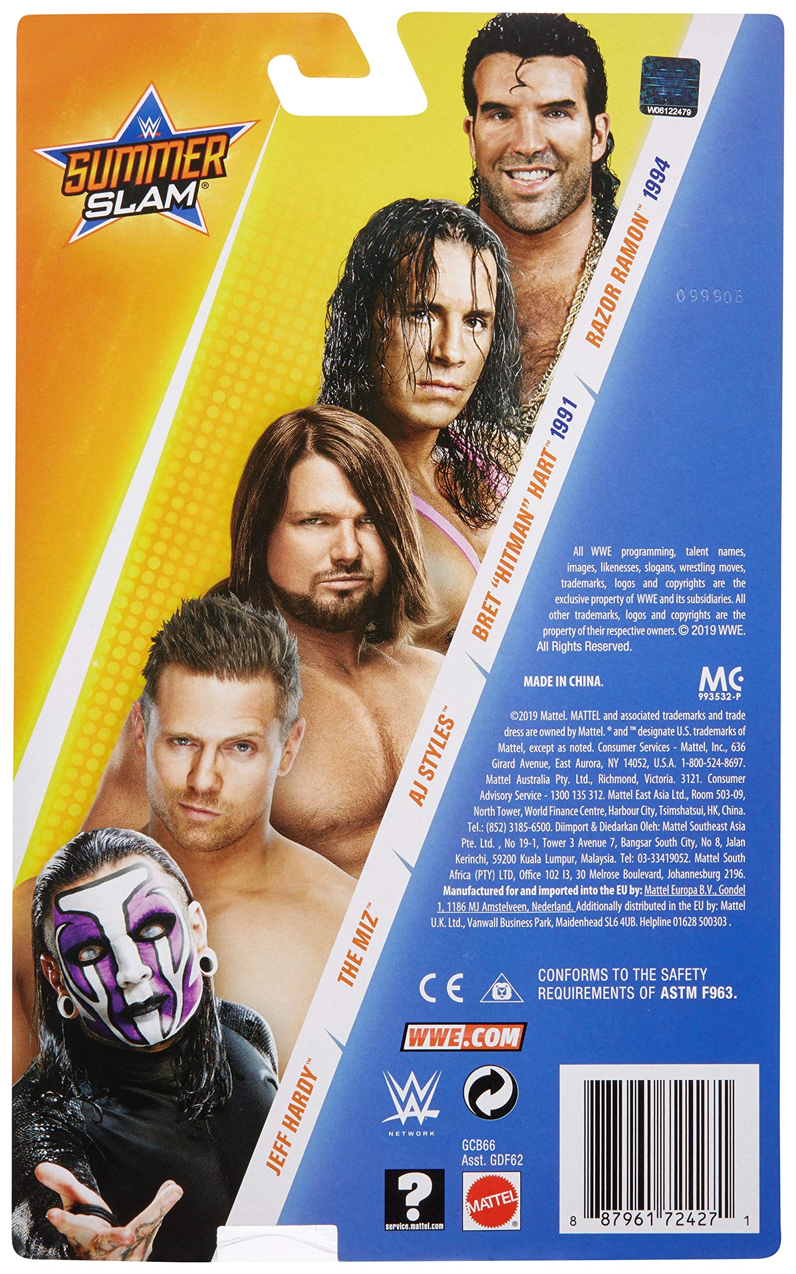 Foto 7 pulgar | Figura De Acción Wwe Summerslam The Miz 15cm Mattel - Venta Internacional.
