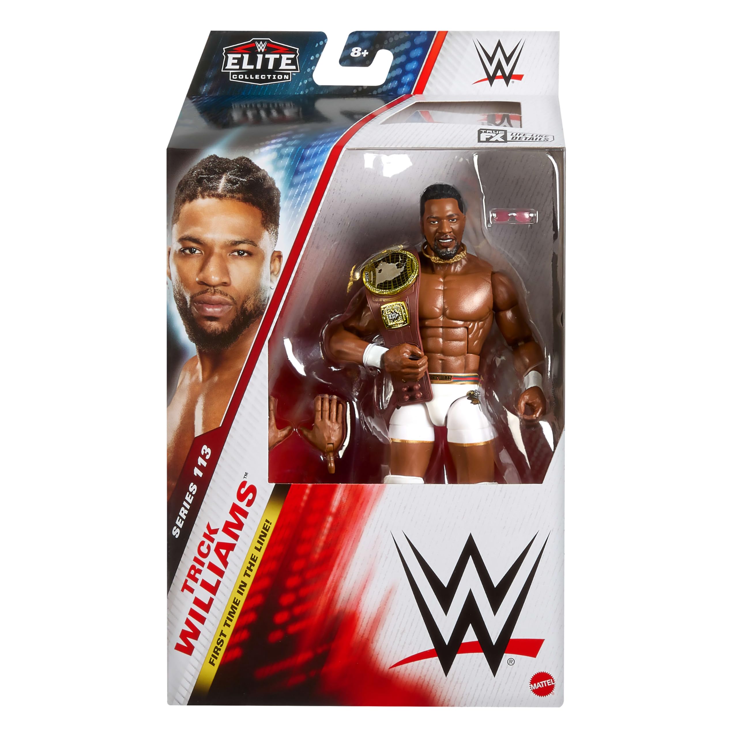 Foto 3 pulgar | Figura De Acción Mattel Wwe Elite Trick Williams Series #113 - Venta Internacional.
