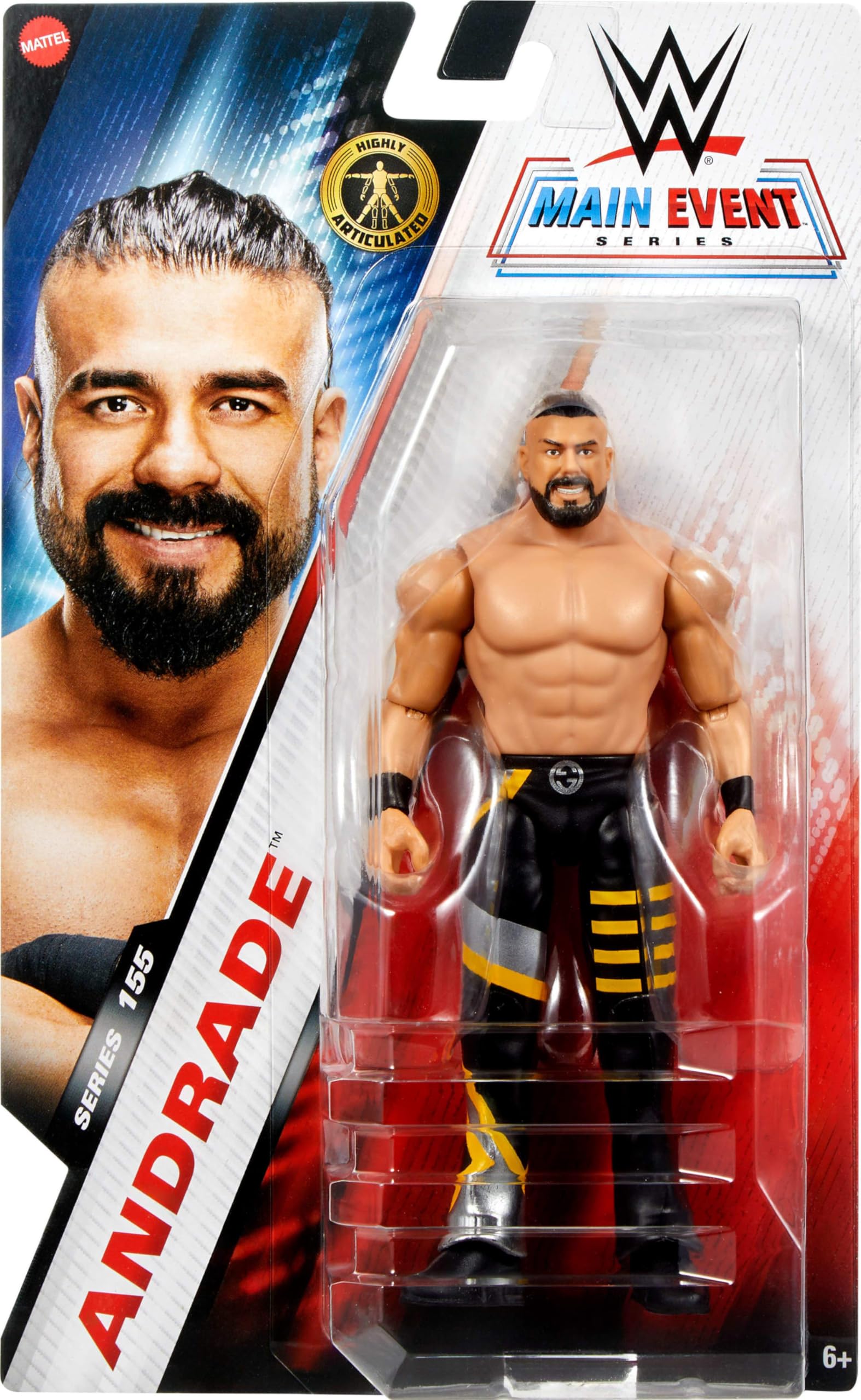 Foto 3 pulgar | Figura De Acción Mattel Wwe Andrade Main Event Series #155 - Venta Internacional.