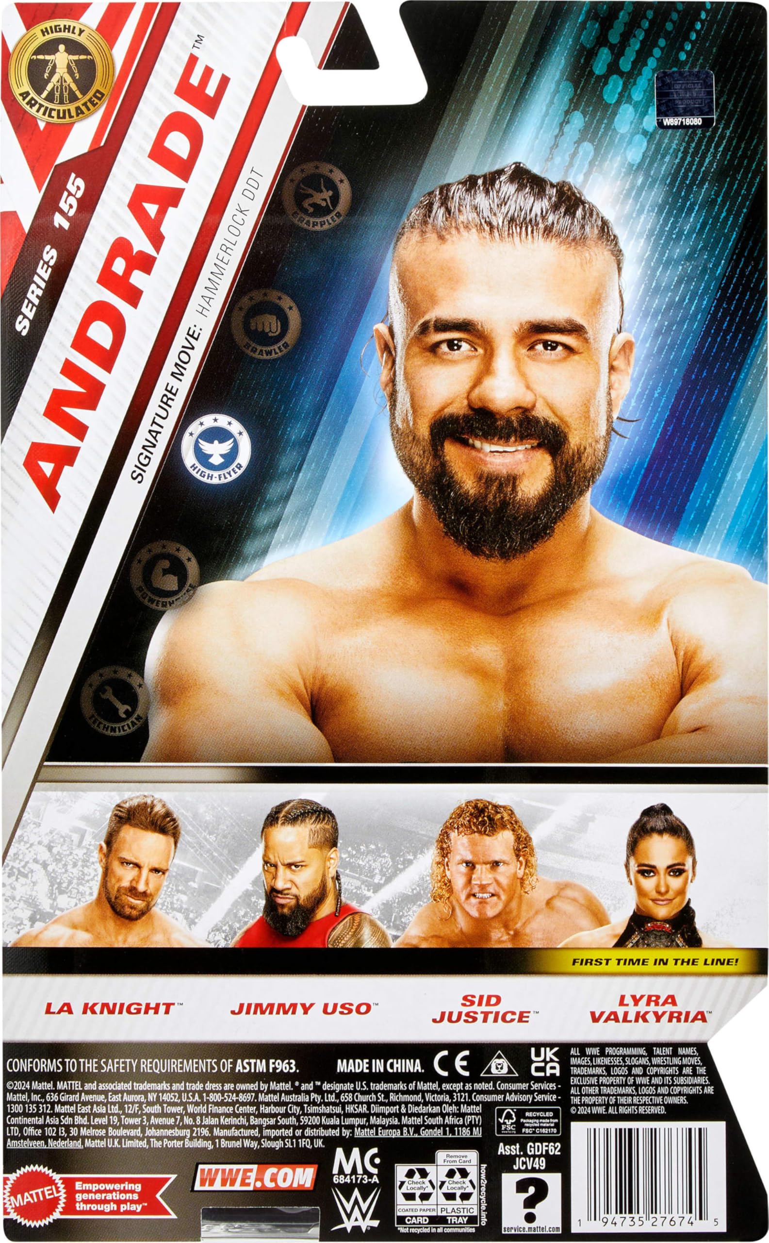 Foto 7 pulgar | Figura De Acción Mattel Wwe Andrade Main Event Series #155 - Venta Internacional.