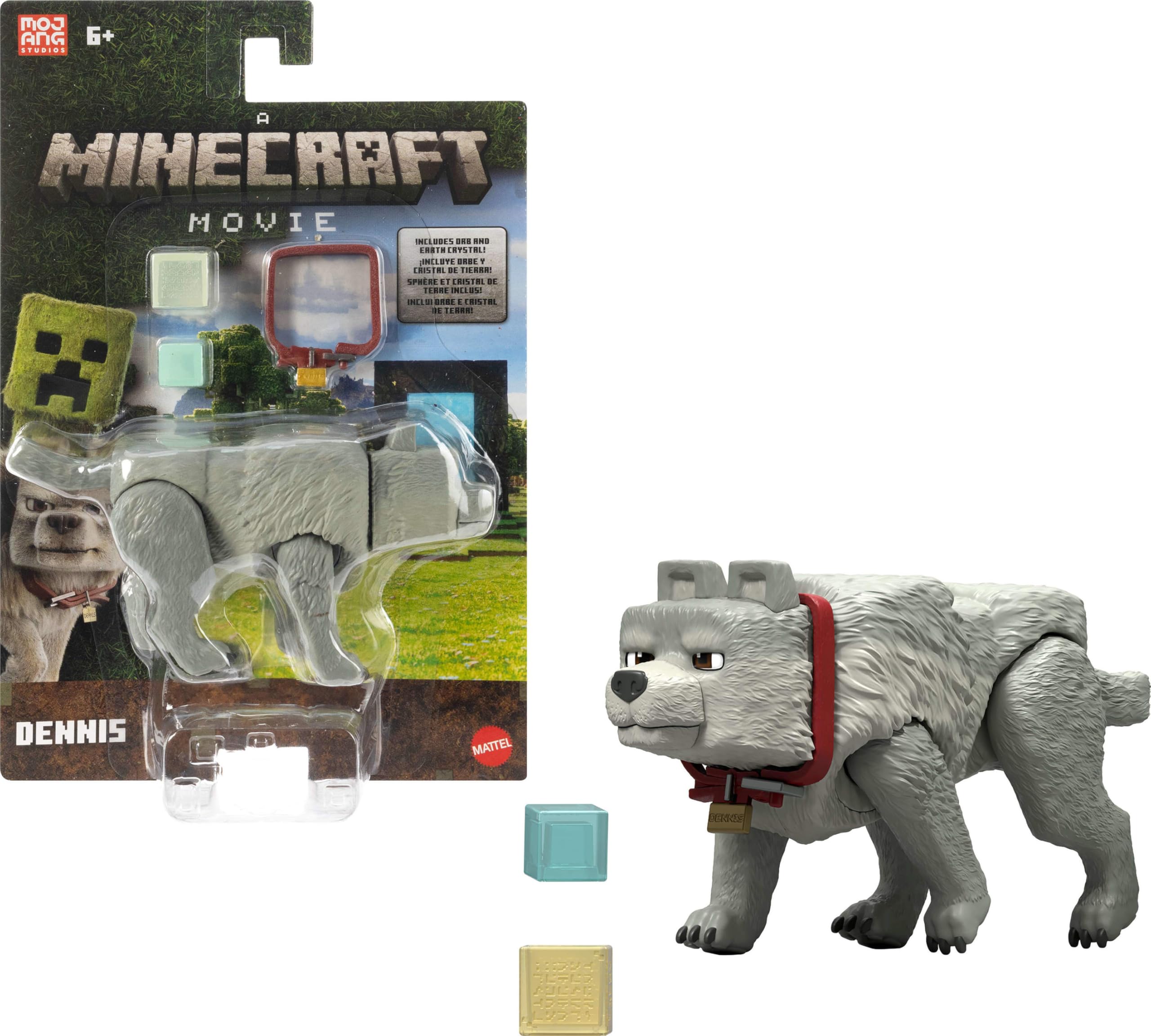 Set De Figuras De Acción Mattel Minecraft Dennis The Wolf 8 Cm - Venta Internacional.