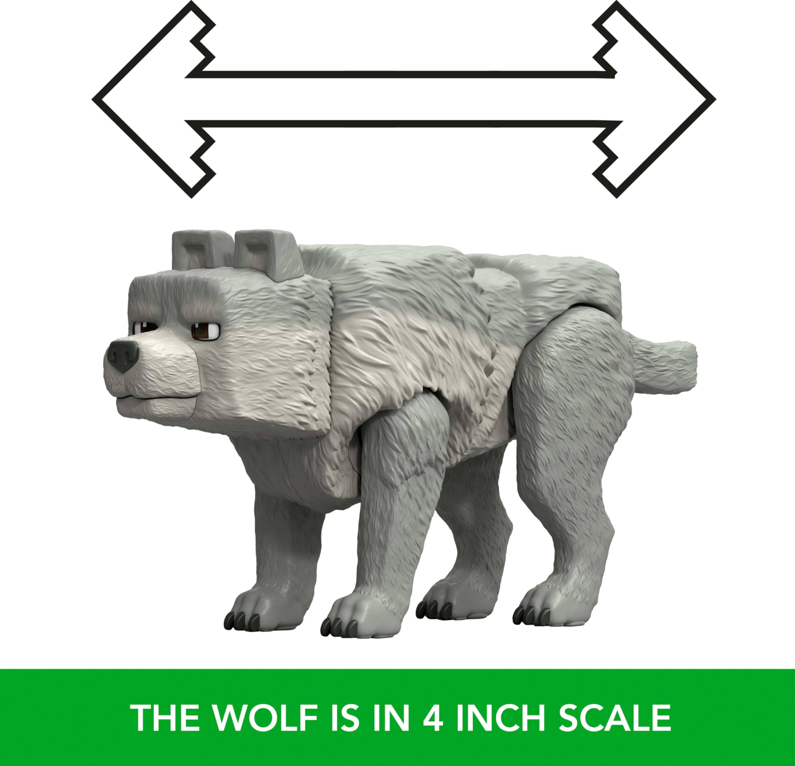 Foto 3 | Set De Figuras De Acción Mattel Minecraft Dennis The Wolf 8 Cm - Venta Internacional.