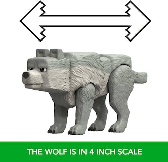 Foto 3 | Set De Figuras De Acción Mattel Minecraft Dennis The Wolf 8 Cm - Venta Internacional.