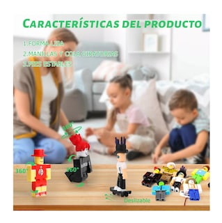 Foto 2 | 24 Piezas Virtual World Roblox Building Block Muñeca, Belug Multicolor