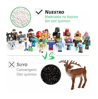 Foto 5 | 24 Piezas Virtual World Roblox Building Block Muñeca, Belug Multicolor