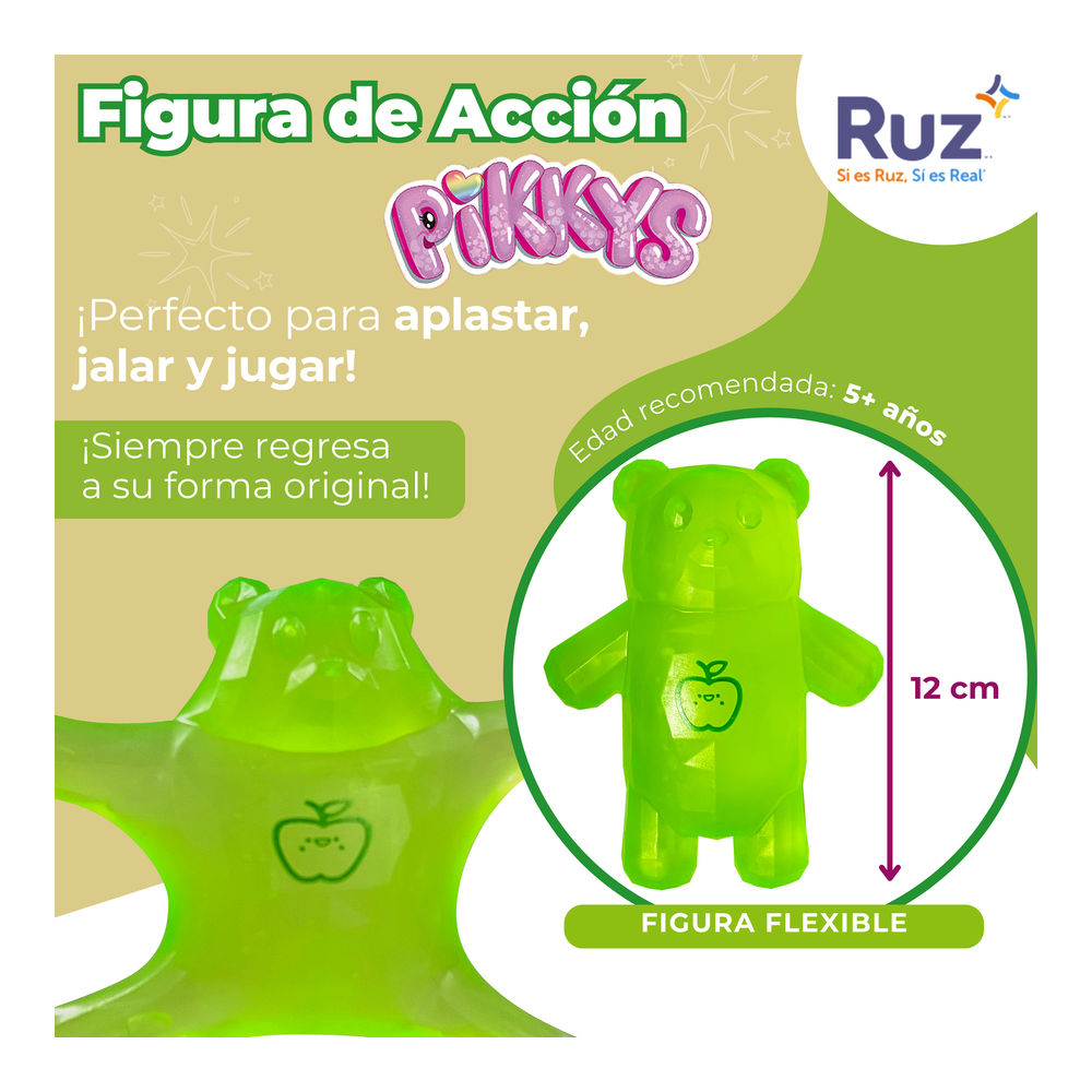 Foto 3 | Figura Estirable Ruz Pikkys Gomi-ositos (gereen 12 Cm Verde)