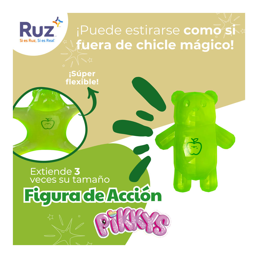Foto 5 pulgar | Figura Estirable Ruz Pikkys Gomi-ositos (gereen 12 Cm Verde)