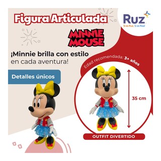 Foto 3 | Figura Articulada Ruz Disney (minnie Mouse 35 Cm Azul)