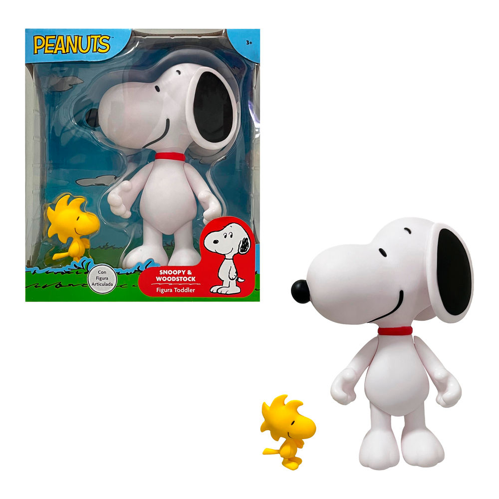Figura Articulada Ruz Peanuts (snoopy Woodstock 25 Cm Blanco)