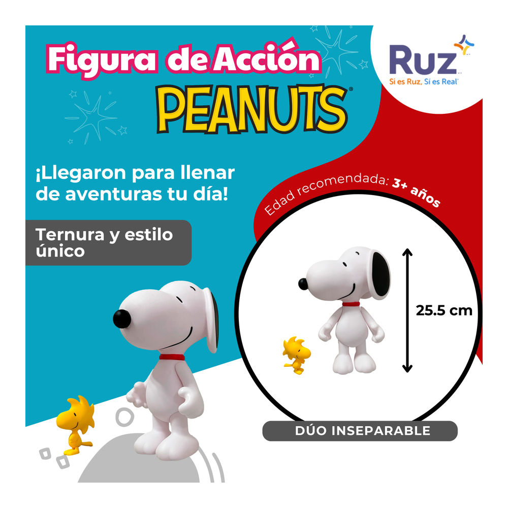 Foto 4 pulgar | Figura Articulada Ruz Peanuts (snoopy Woodstock 25 Cm Blanco)