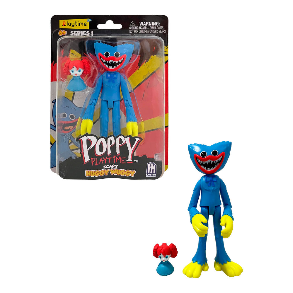 Foto 2 pulgar | Figura Articulada Ruz Poppy Playtime (huggy Wuggy 13 Cm Azul)