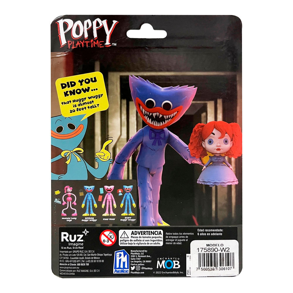 Foto 3 pulgar | Figura Articulada Ruz Poppy Playtime (huggy Wuggy 13 Cm Azul)