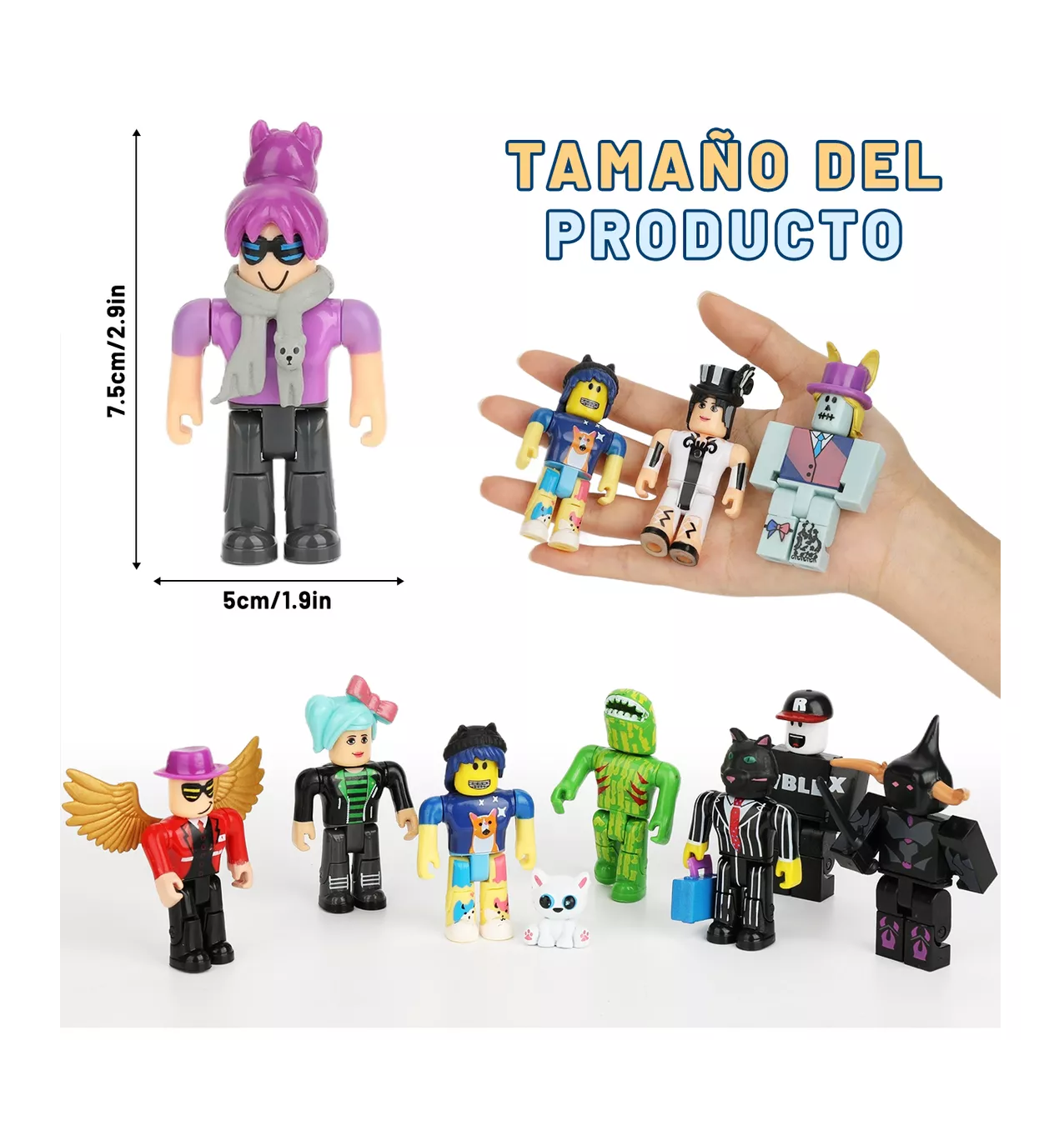 Foto 3 pulgar | Figuras Virtual World Roblox Building Block Muñeca 24 Piezas Estilo 2