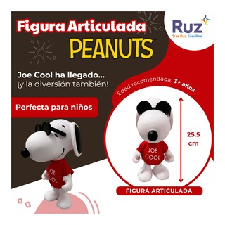 Foto 3 | Figura Articulada Ruz Peanuts (snoopy Joe Cool 25 Cm Blanco)