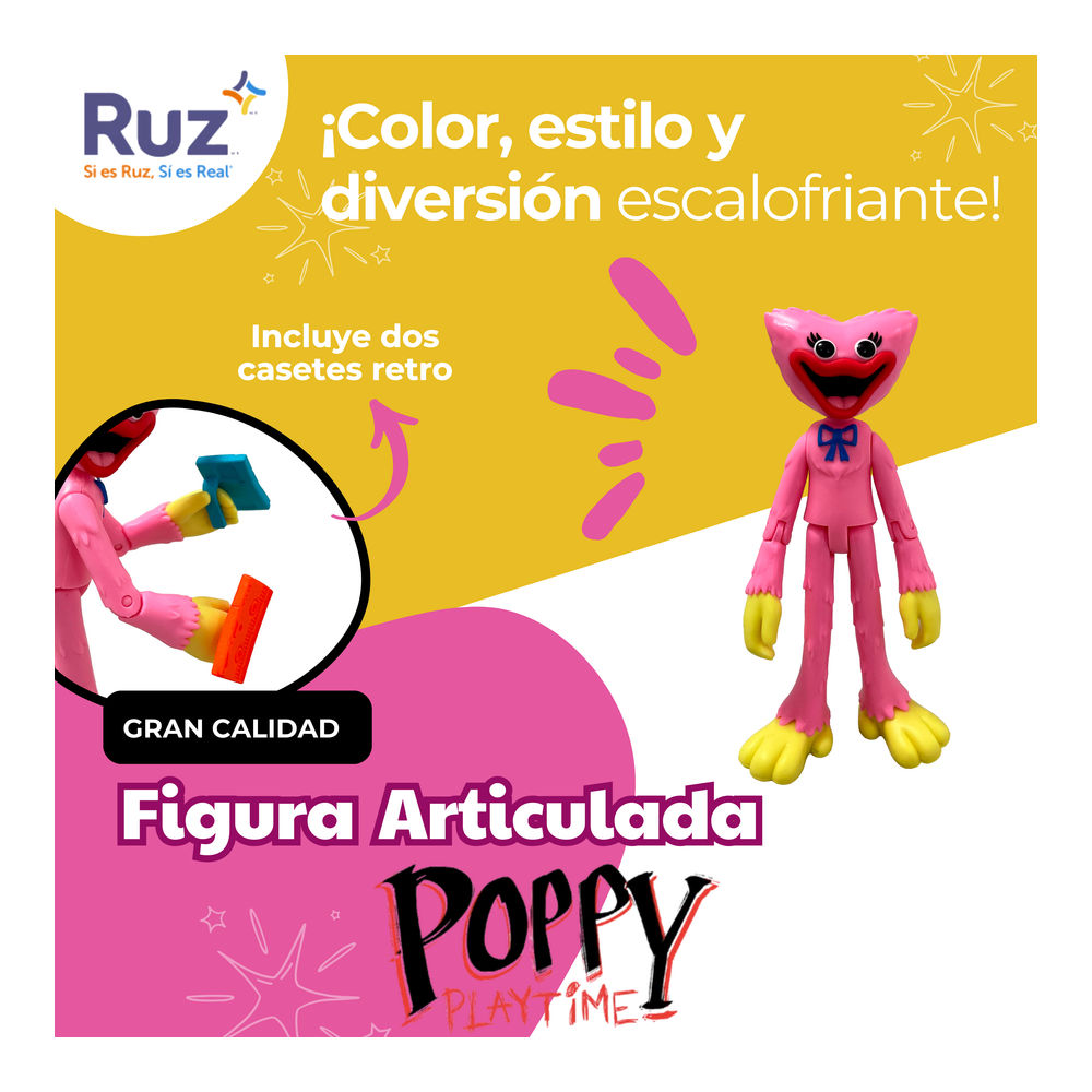 Foto 4 | Figura Articulada Ruz Poppy Playtime (kissy Missy 12 Cm Rosa)