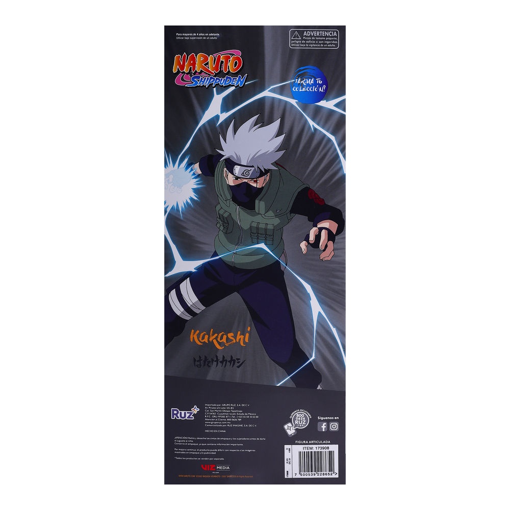 Foto 3 pulgar | Figura De Acción Ruz Naruto Shippuden Kakashi Verde 33 Cm Verde
