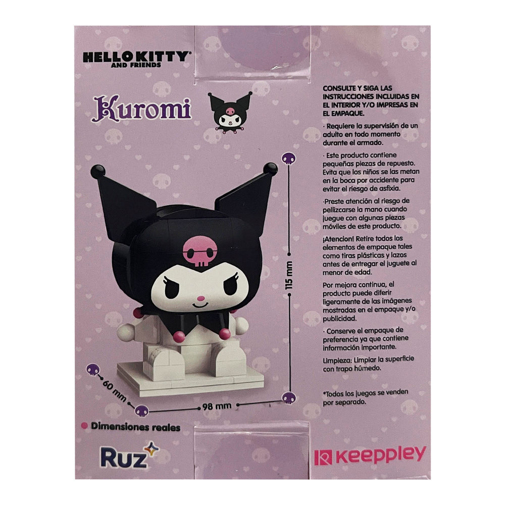 Foto 2 | Figura Armable Ruz Sanrio Kuromi 11 Cm Blanco