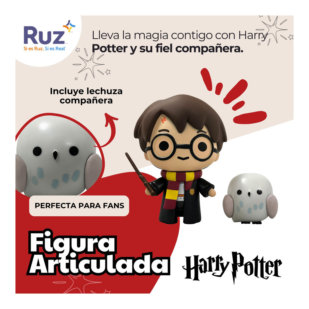 Foto 5 pulgar | Figura Articulada Ruz Harry Potter (harry Potter Hedwig 13 Cm Negro)