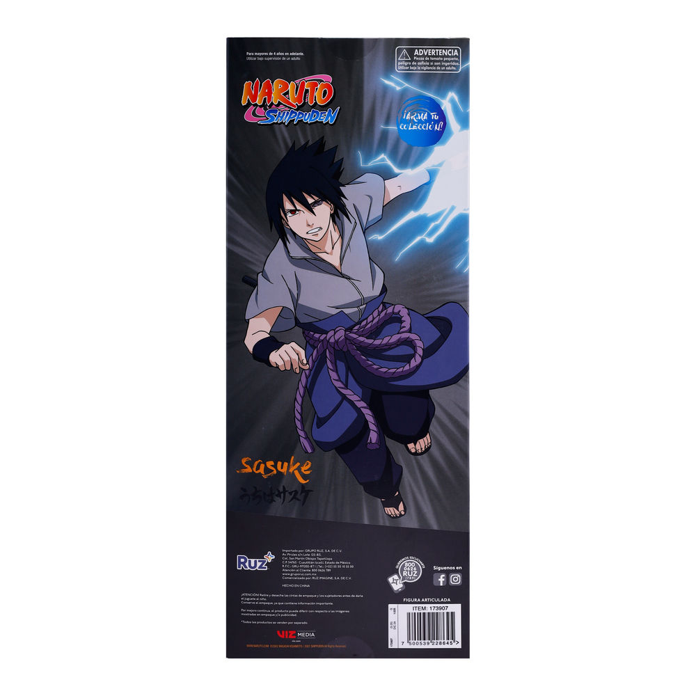 Foto 3 pulgar | Figura De Acción Ruz Naruto Shippuden Sasuke 30 Cm Morado