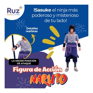 Foto 4 | Figura De Acción Ruz Naruto Shippuden Sasuke 30 Cm Morado
