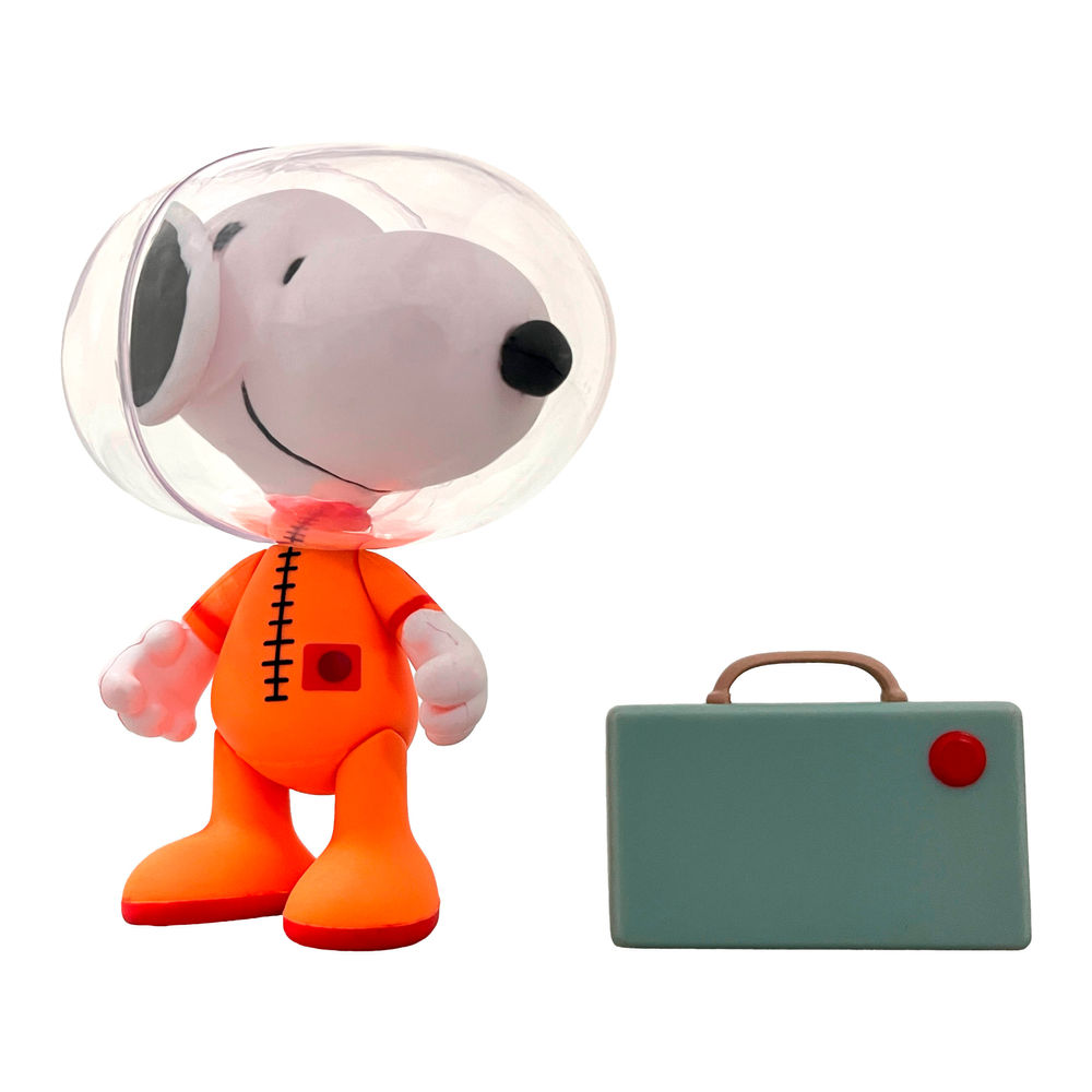Foto 6 pulgar | Figura Articulada Ruz Peanuts (snoopy Astronauta 10 Cm Naranja)