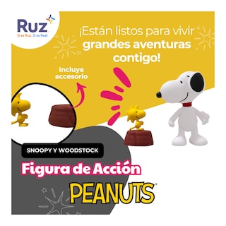 Foto 4 | Figura De Acción Ruz Peanuts ( Snoopy Woodstock 10 Cm Blanco)